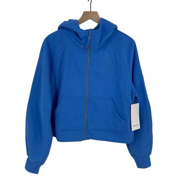 Lululemon hoodie women m/l pool blue scuba oversized full zip active workout nwt - Picture 1 of 11